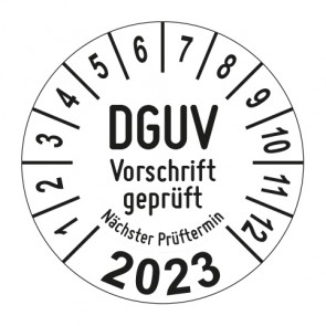 Jahresprüfplakette DGUV Vorschrift geprüft - Jahreszahl im Bogen_2
