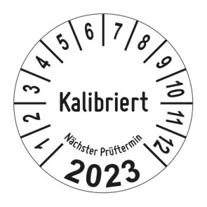 Jahresprüfplakette Kalibriert - Jahreszahl im Bogen_2