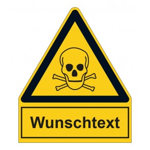 Schild Warnzeichen mit Anhang · Warnung vor giftigen Stoffen