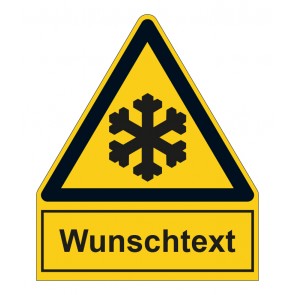 MAGNETSCHILD Warnzeichen mit Anhang · Warnung vor niedriger Temperatur - Frost