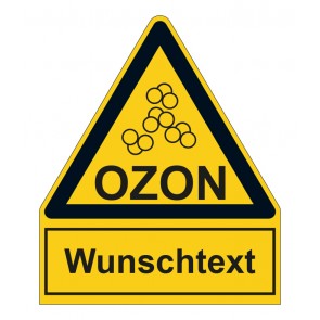 MAGNETSCHILD Warnzeichen mit Anhang · Warnung vor Ozon