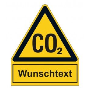 MAGNETSCHILD Warnzeichen mit Anhang · Warnung vor CO2 - Erstickungsgefahr