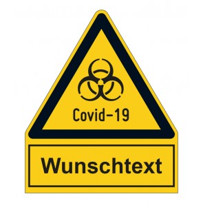 MAGNETSCHILD Warnzeichen mit Anhang · Warnung vor Covid-19