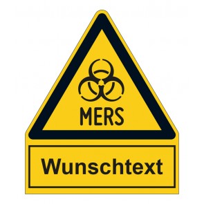 MAGNETSCHILD Warnzeichen mit Anhang · Warnung vor MERS