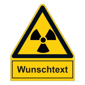 MAGNETSCHILD Warnzeichen mit Anhang · Warnung vor radioaktiven Stoffen oder ionisierenden Strahlen · ISO_7010_W003