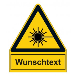 MAGNETSCHILD Warnzeichen mit Anhang · Warnung vor Laserstrahl · ISO_7010_W004