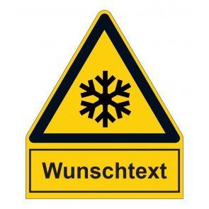 MAGNETSCHILD Warnzeichen mit Anhang · Warnung vor niedriger Temperatur · Kälte · ISO_7010_W010