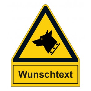 MAGNETSCHILD Warnzeichen mit Anhang · Warnung vor Wachhunden · ISO_7010_W013