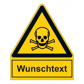 Schild Warnzeichen mit Anhang · Warnung vor giftigen Stoffen · ISO_7010_W016