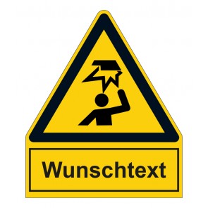 MAGNETSCHILD Warnzeichen mit Anhang · Warnung vor Hindernissen im Kopfbereich · ISO_7010_W020