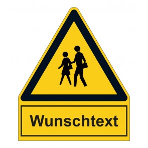 Schild Warnzeichen mit Anhang · Achtung Schulverkehr