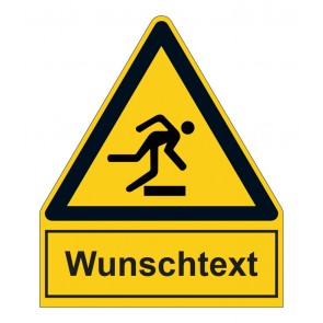 MAGNETSCHILD Warnzeichen mit Anhang · Warnung vor Hindernissen am Boden