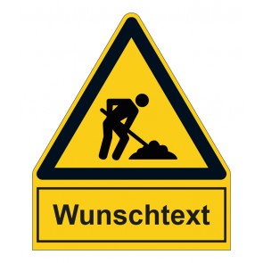 Schild Warnzeichen mit Anhang · Achtung Bauarbeiten