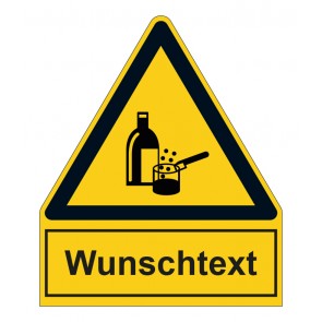 MAGNETSCHILD Warnzeichen mit Anhang · Achtung Chemikalien im Gebrauch
