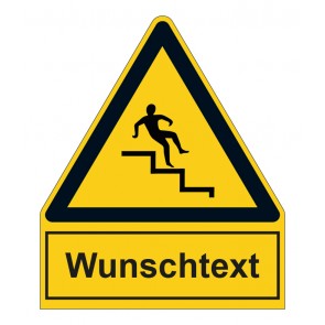 MAGNETSCHILD Warnzeichen mit Anhang · Warnung vor Treppen
