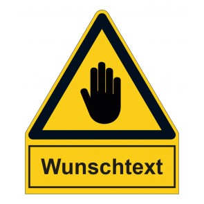 MAGNETSCHILD Warnzeichen mit Anhang · Warnzeichen Hand
