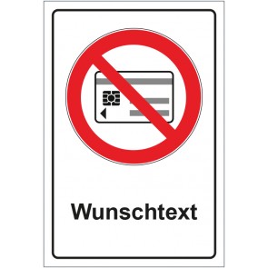 Aufkleber Verbotszeichen Mitführen von magnetischen oder elektronischen Datenträgern verboten mit WUNSCHTEXT