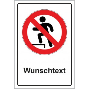 Schild Verbotszeichen Betreten verboten mit WUNSCHTEXT · selbstklebend