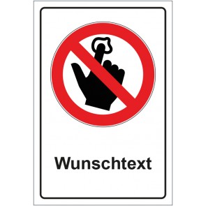 Schild Verbotszeichen Kaugummi ankleben verboten mit WUNSCHTEXT · selbstklebend