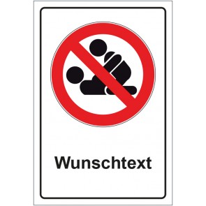 Schild Verbotszeichen Sex verboten mit WUNSCHTEXT