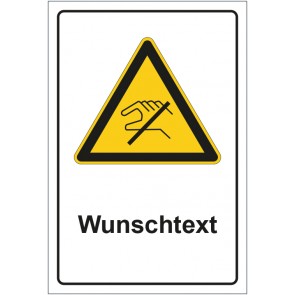 Aufkleber Warnzeichen Warnung vor elektrostatisch gefährdete Bauteile mit WUNSCHTEXT