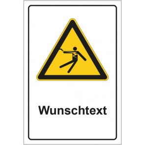 Schild Warnzeichen Warnung vor überschlagender Spannung Stromschlaggefahr mit WUNSCHTEXT · selbstklebend