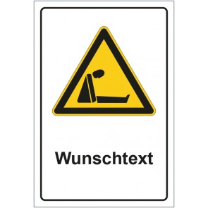 Aufkleber Warnzeichen Warnung vor Erstickungsgefahr mit WUNSCHTEXT