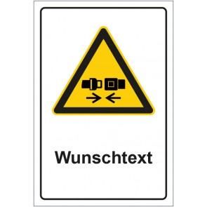 Schild Warnzeichen Hinweiszeichen Sicherheitsgurt anlegen mit WUNSCHTEXT · selbstklebend