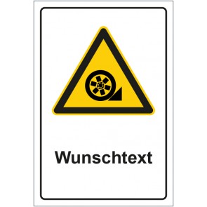 Magnetschild Warnzeichen Hinweiszeichen Reifen gegen Wegrollen sichern mit WUNSCHTEXT