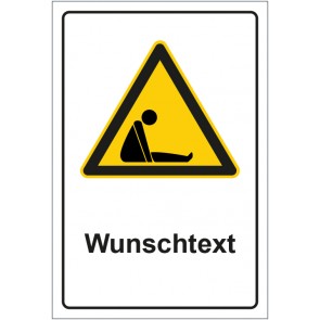Magnetschild Warnzeichen Warnung vor Erstickungsgefahr mit WUNSCHTEXT