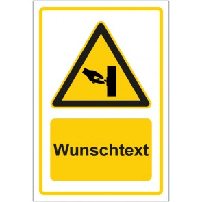 Aufkleber Warnzeichen Hinweiszeichen Achtung, bitte ausschalten gelb mit WUNSCHTEXT