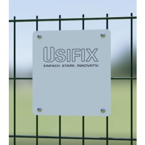 USIFIX 4er Befestigungsset von Schildern an Doppelstabmattenzäunen
